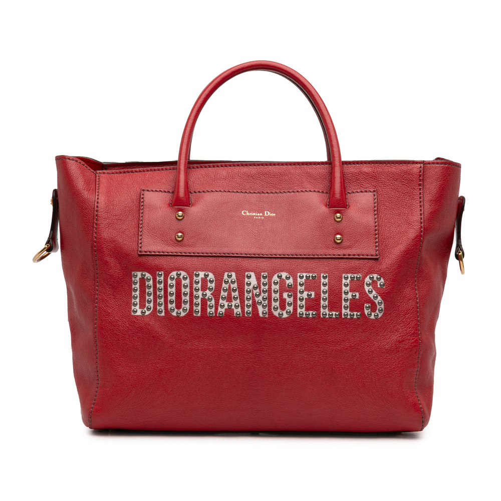 Pre-Loved Dior Studded Goatskin Diorangeles Convertible Tote